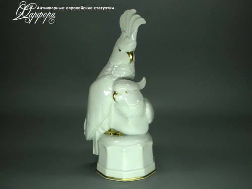 Купить фарфоровые статуэтки Hutschenreuther, Ар-Деко Пара какаду, Германия